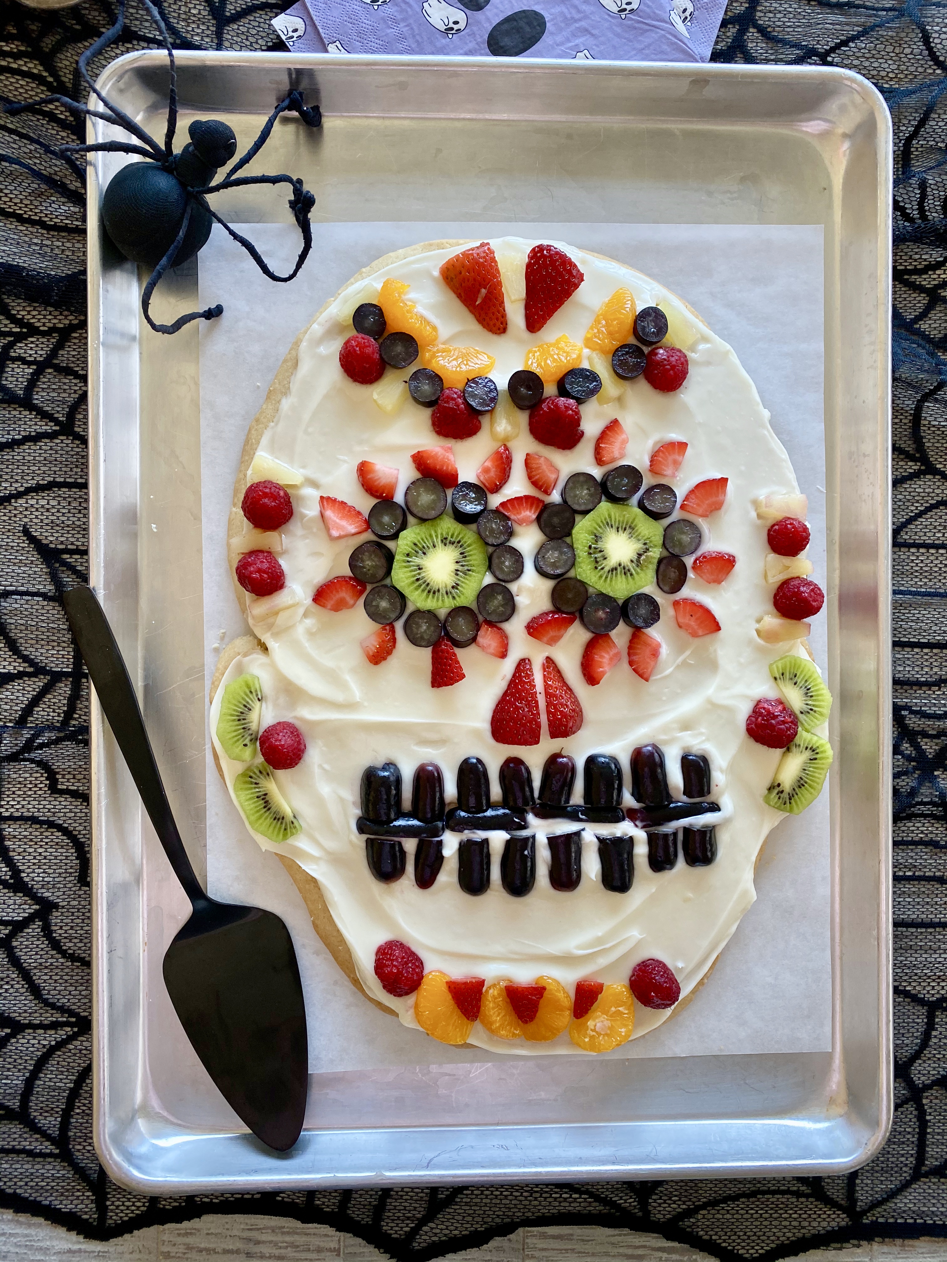 Pumpkin Chocolate Chip Skull Cake - Joy In Every Season