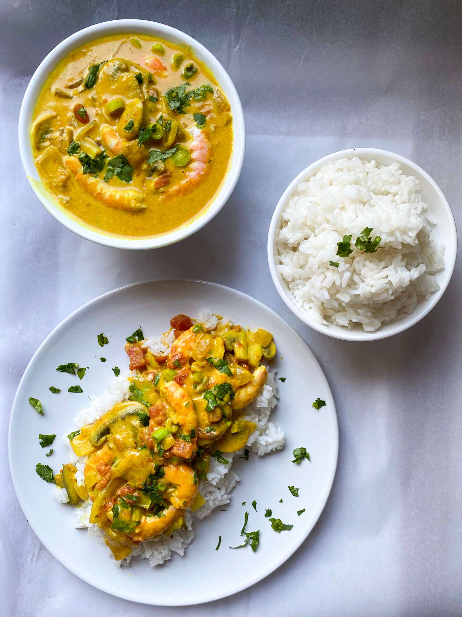  Coconut Curry on white plate