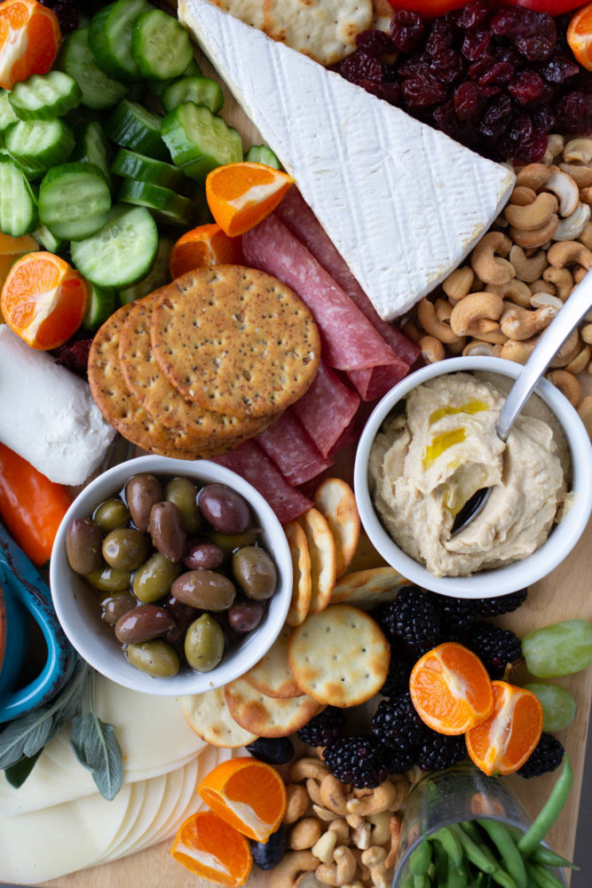 Mediterranean meat and cheese board