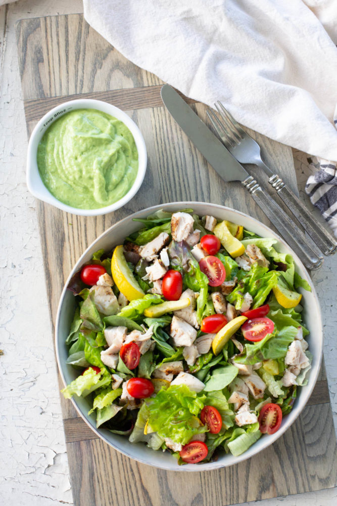 Salad with Green Goddess Dressing