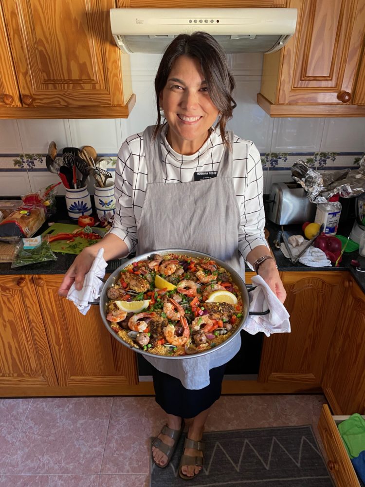 first time making Paella on Mission on senior mission in Spain!