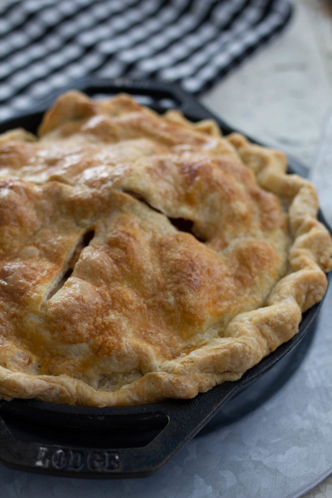 All American Apple Pie in a Cast Iron Lodge Skillet