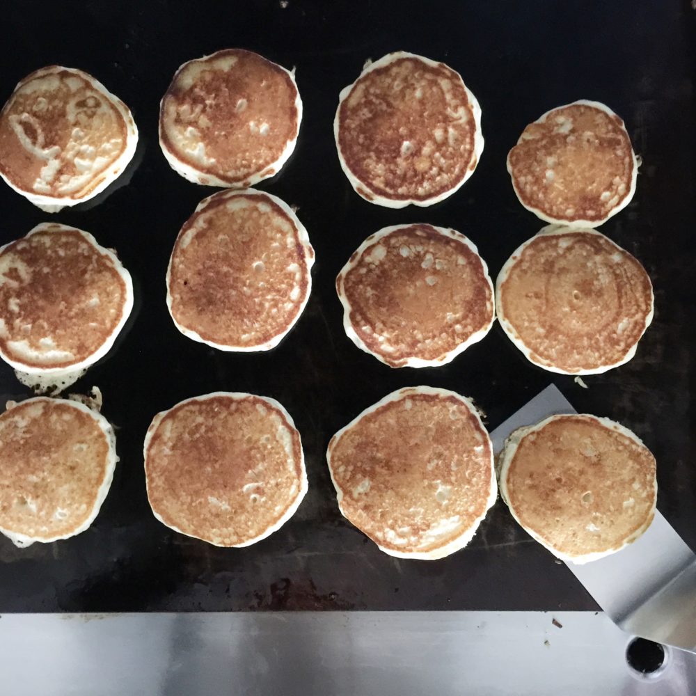 When to flip pancakes