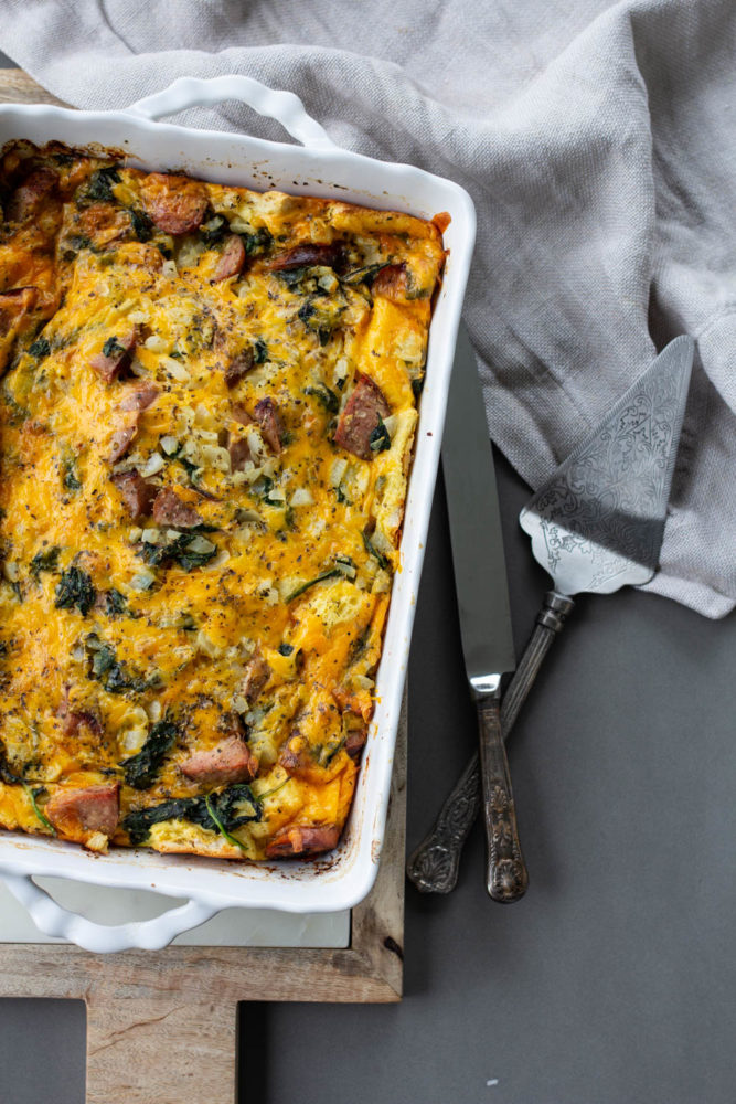 Breakfast Bake with Chicken Apple Sausage