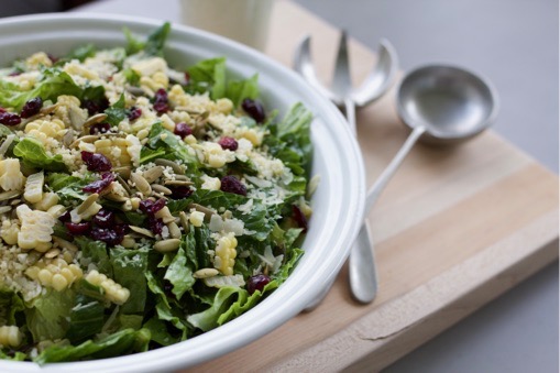 Couscous, Craisin and Pumpkin Seed Salad with Fresh Basil Dressing