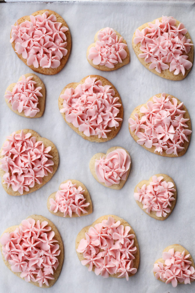 Sugar Cookies piped with frosting