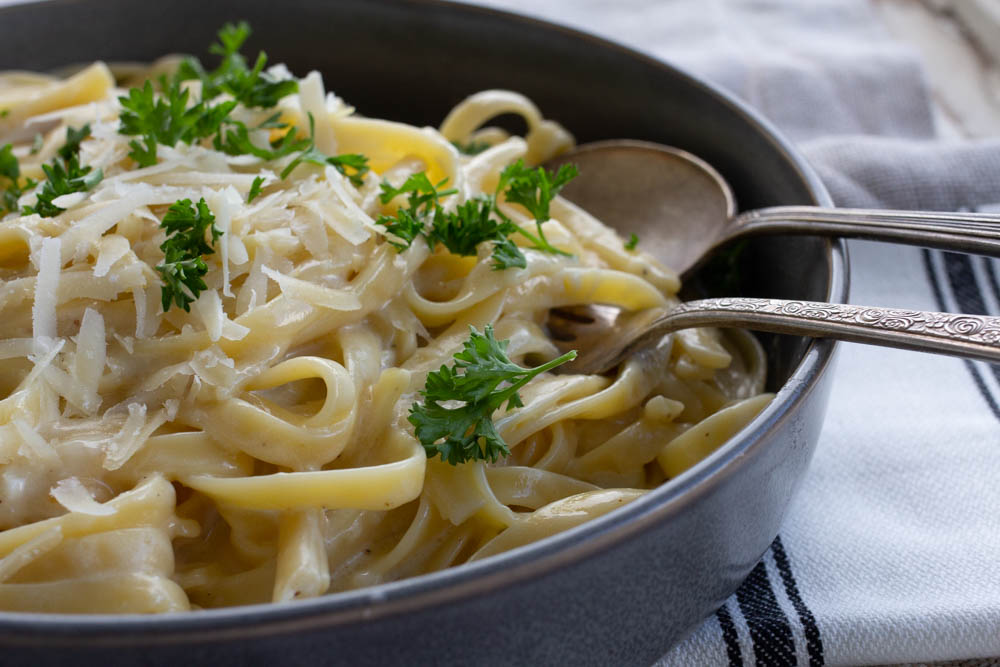 Fettucinni made with Parmesan Cheese 