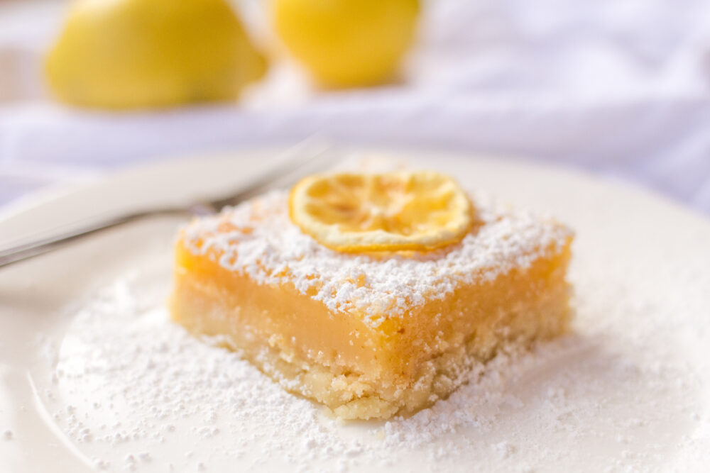 Easy Lemon Bars made with lemon zest