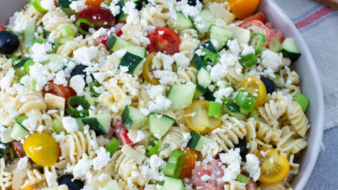 Easy Greek Pasta Salad with Homemade Dressing Easy Greek Pasta Salad with Homemade Dressing