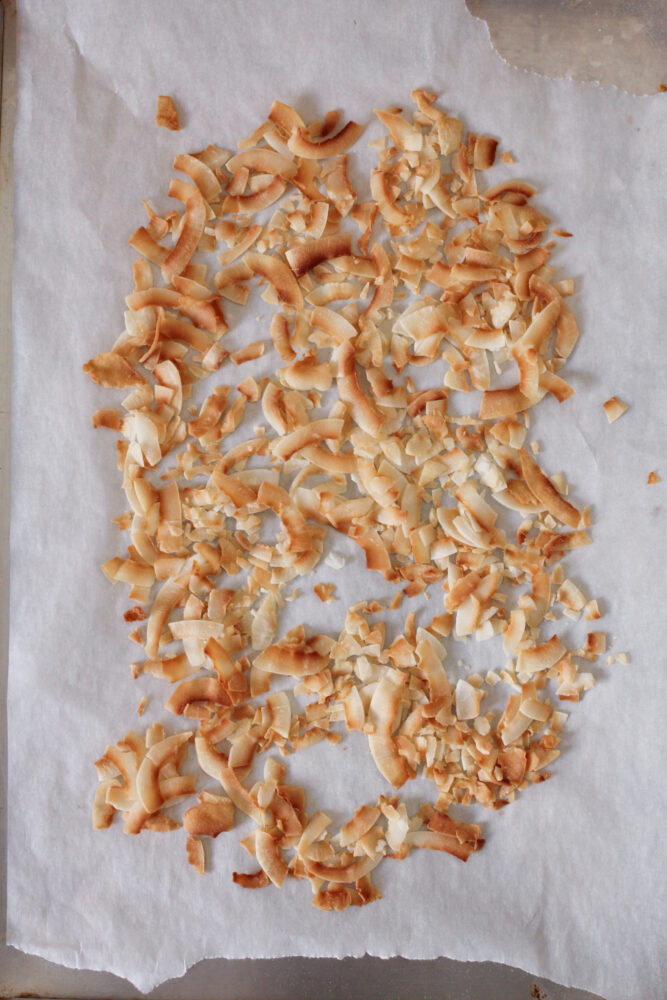 How to toast coconut for cake