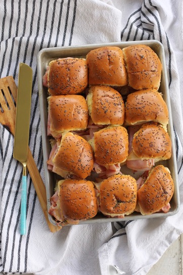 mini tray of sliders