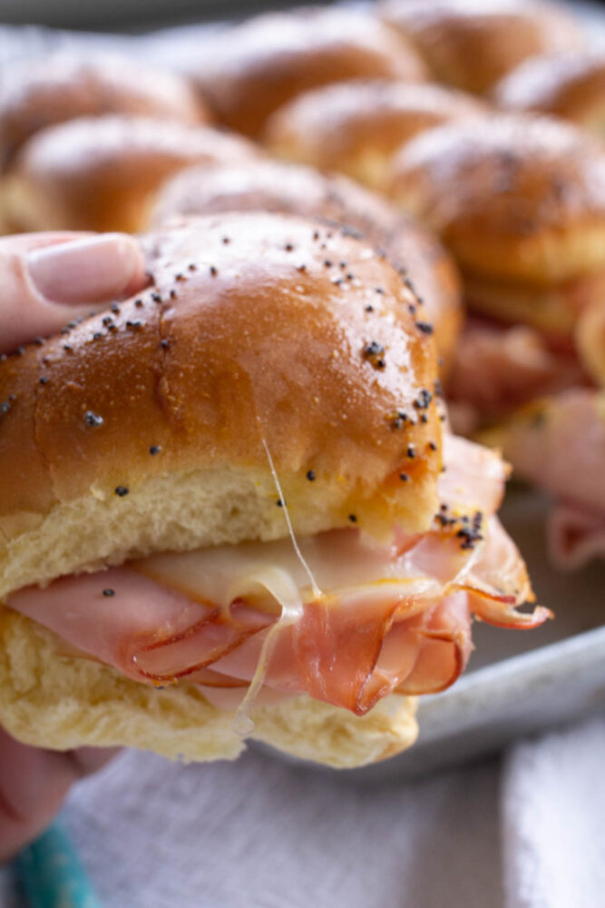 Hot Ham and Cheese Sliders - Belly Full