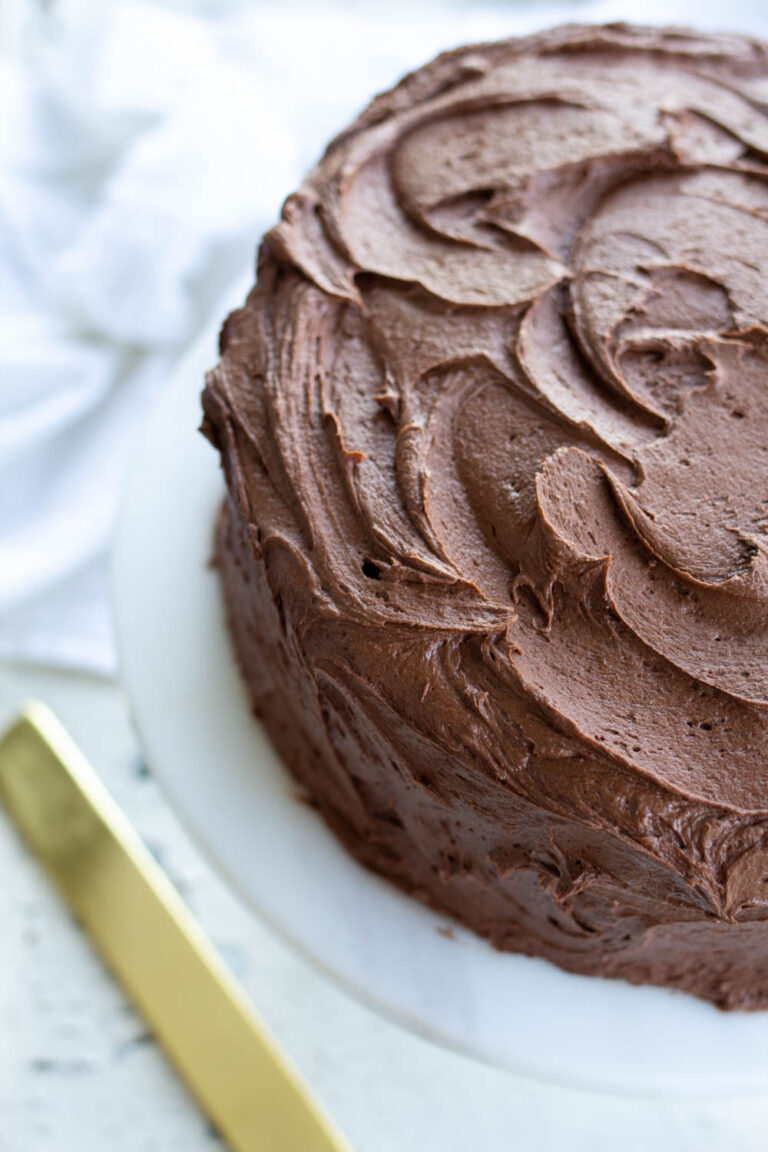 The Best Yellow Cake With Chocolate Frosting A Bountiful Kitchen   IMG 0436 768x1152 