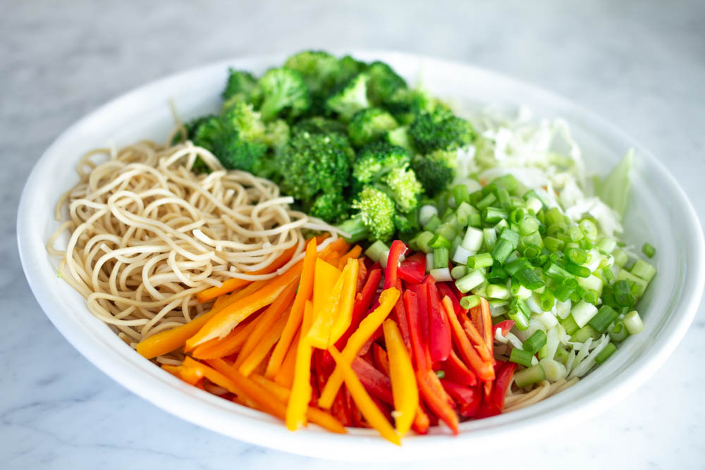 Vegetables in Asian salad