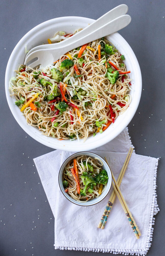 Ramen Salad with Asian Dressing