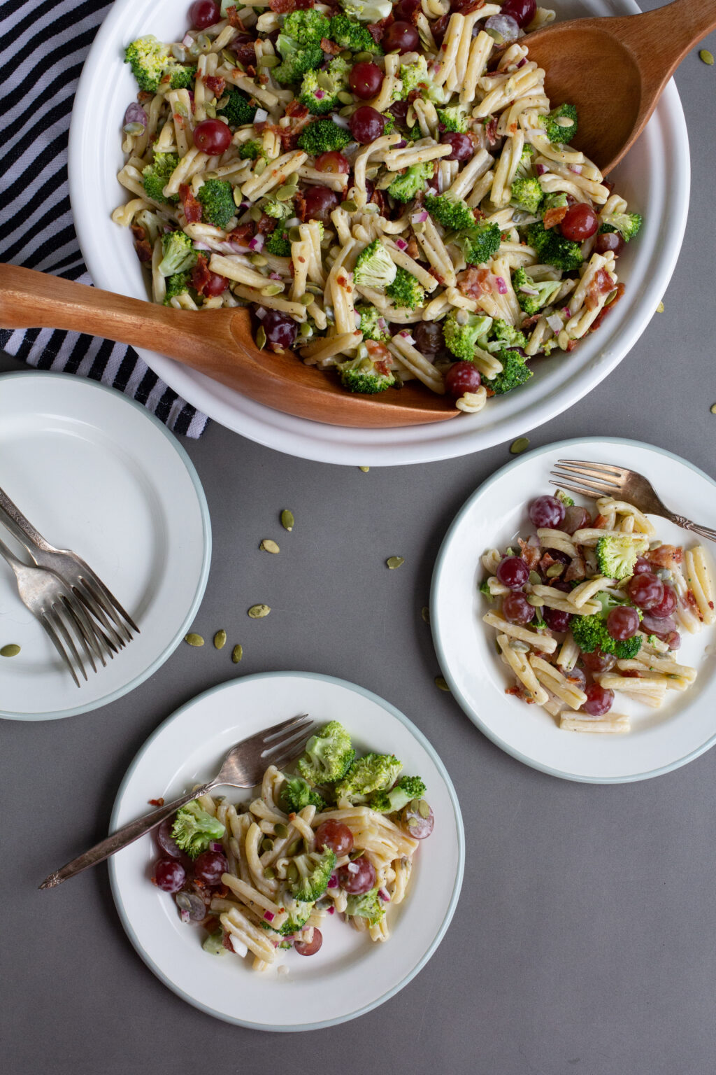 Broccoli, Grape and Pasta Salad A Bountiful Kitchen