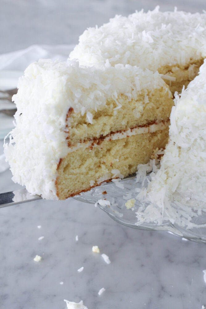 The Best Coconut Cake made with Box Mix