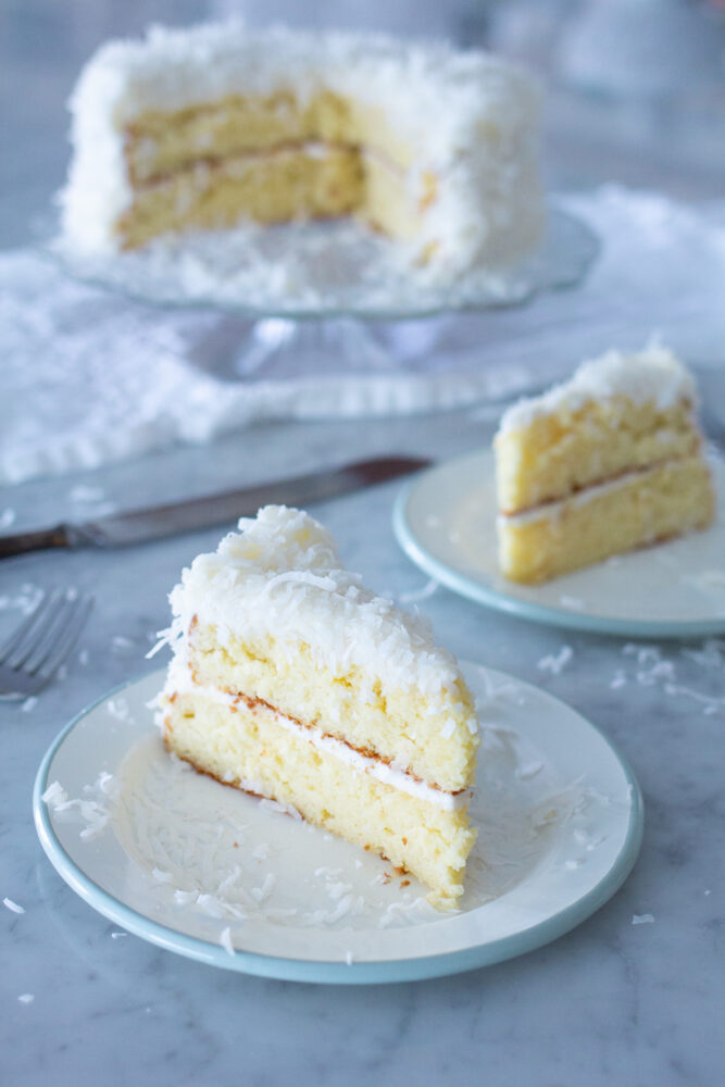 The Best Coconut Cake made with Box Mix