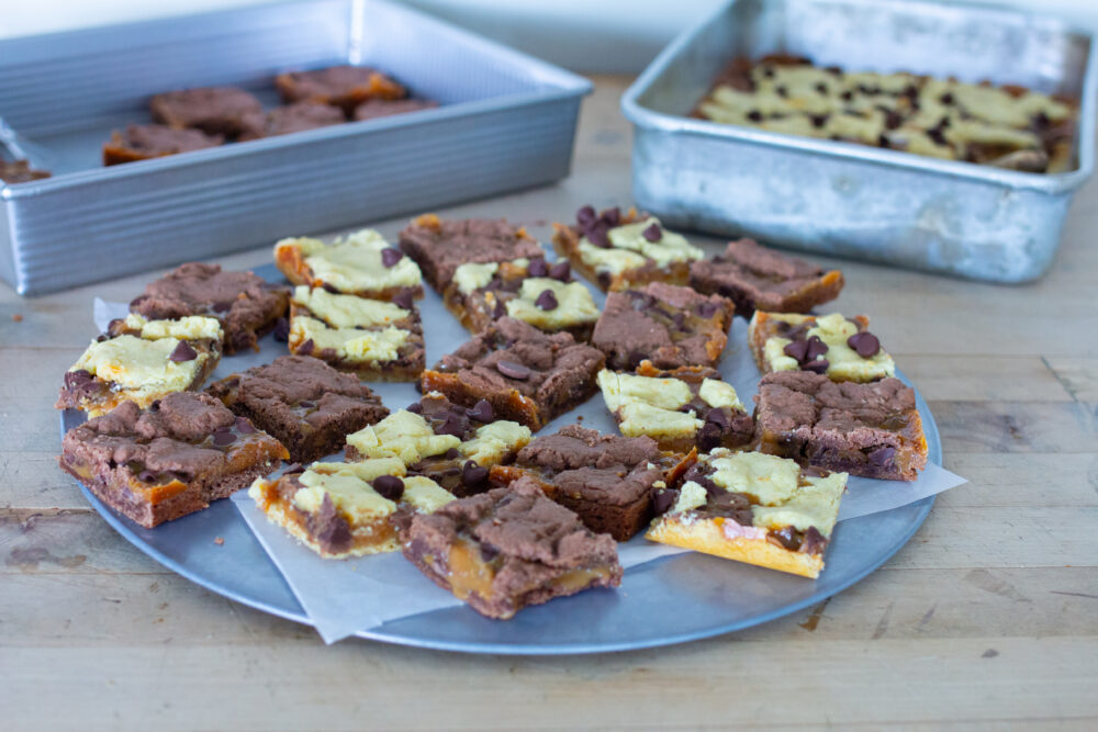 Party platter easy caramel brownies