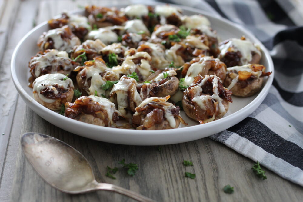 French Onion Soup in a mushroom!