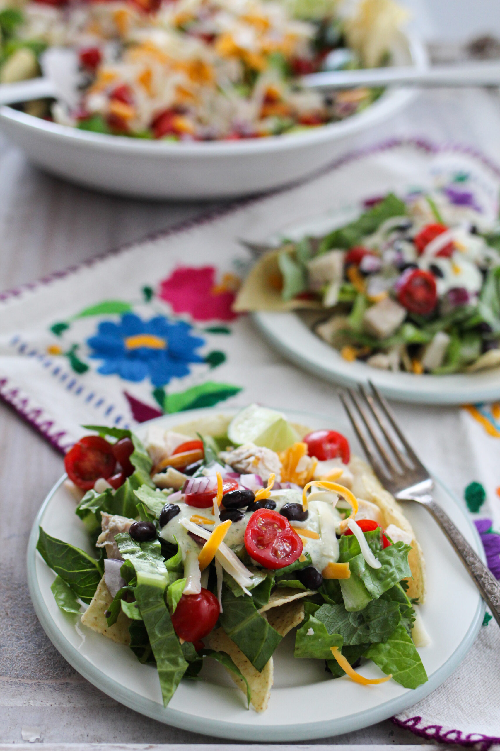 Quick and Easy Chicken and Black Bean Taco Salad A Bountiful Kitchen
