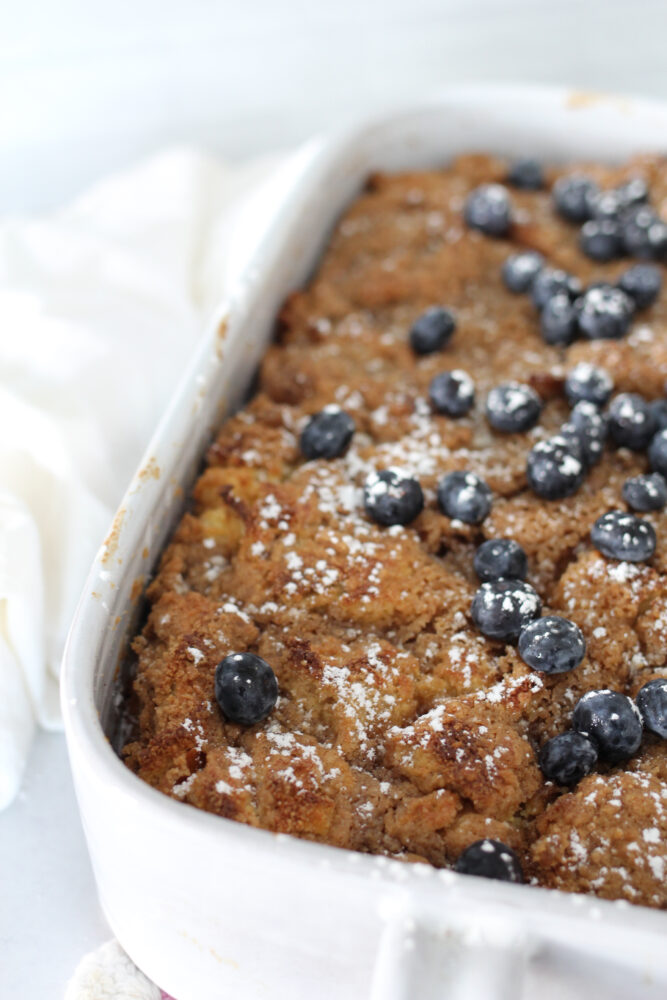 Overnight breakfast French toast casserole