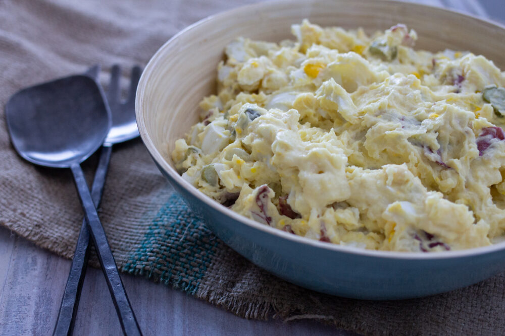 Creamy Potato Salad served warm!