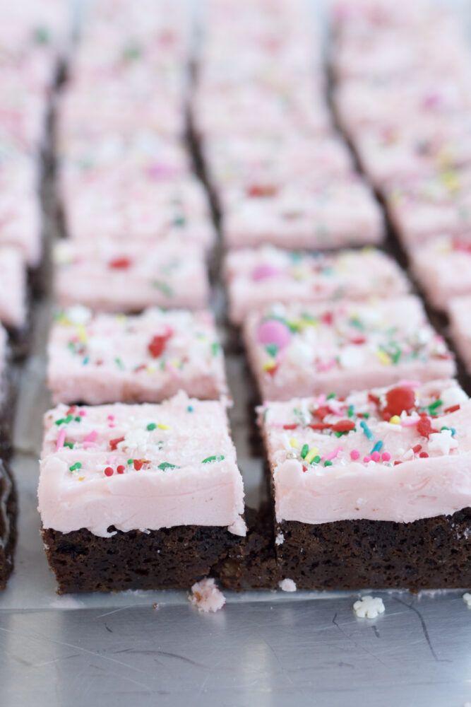 Pink Peppermint White Chocolate Frosting