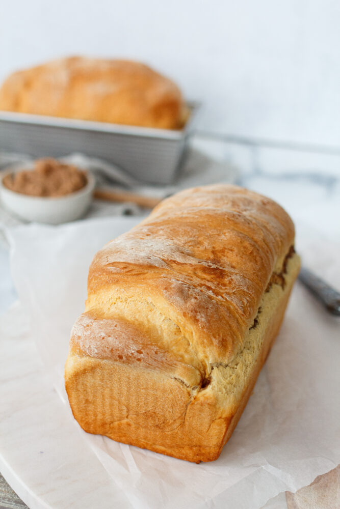 home made bread with cinnamon filling