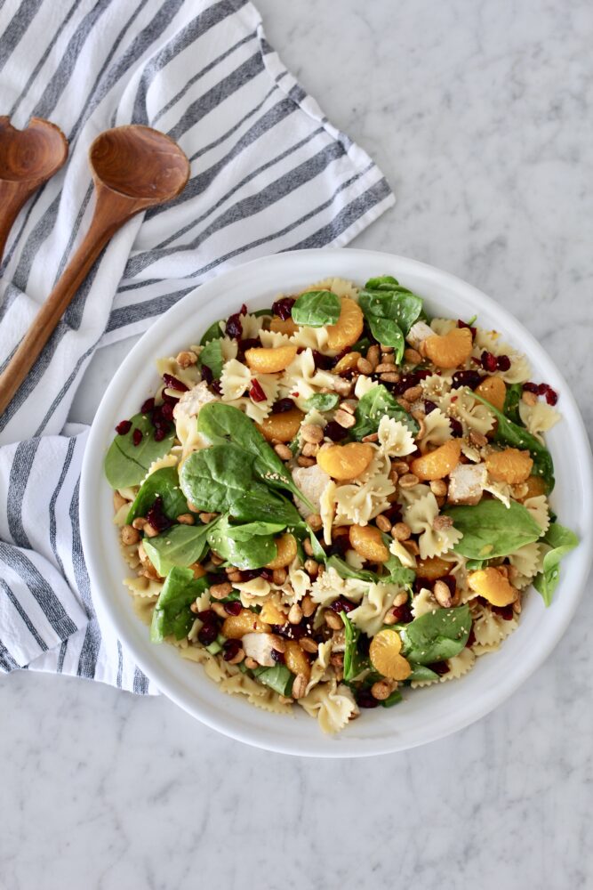 Teriyaki Spinach Pasta Salad