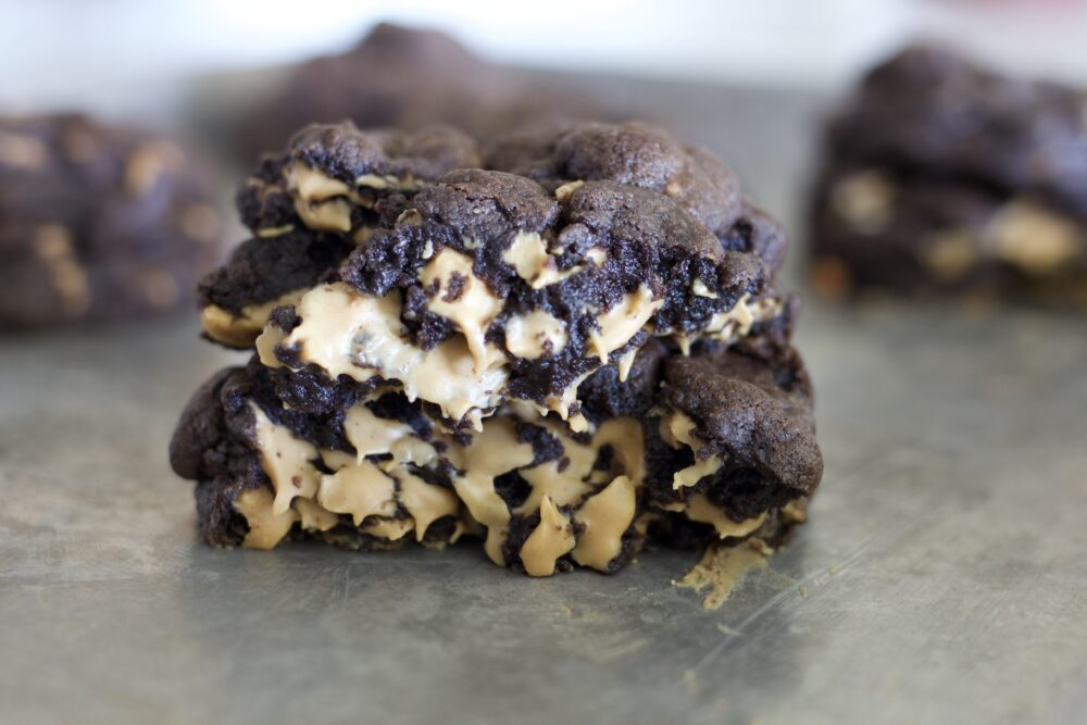 Dark chocolate peanut butter chip cookie