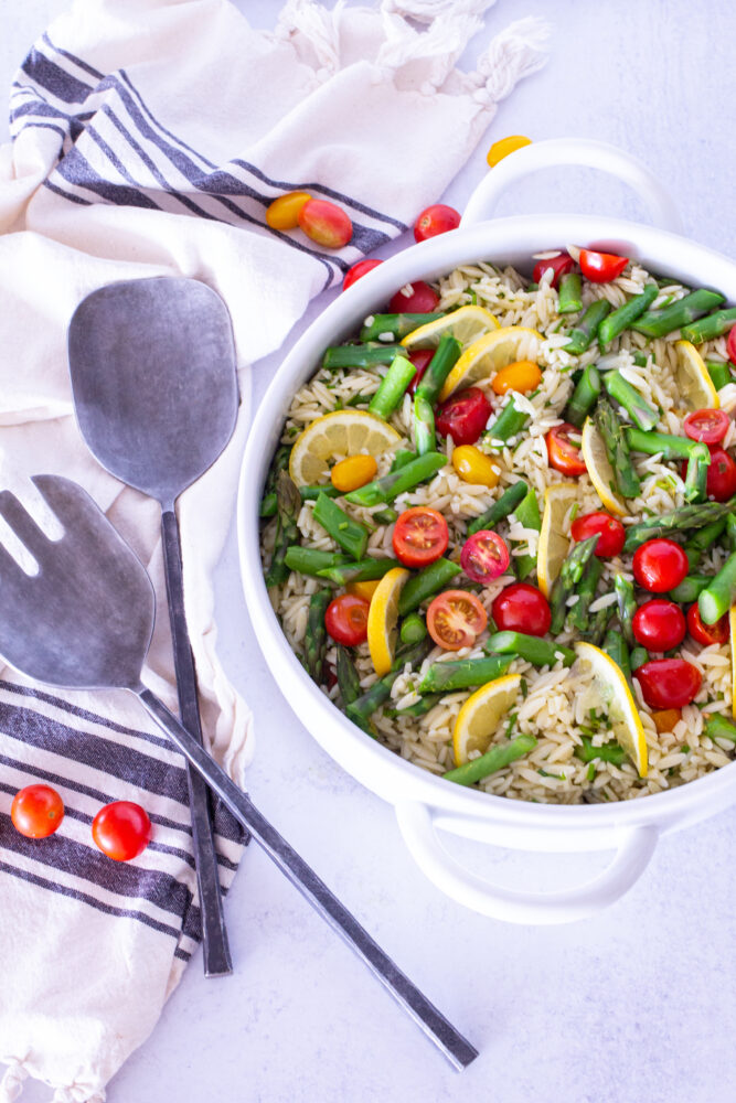 Orzo Salad with Fresh Lemon and Chive Dressing