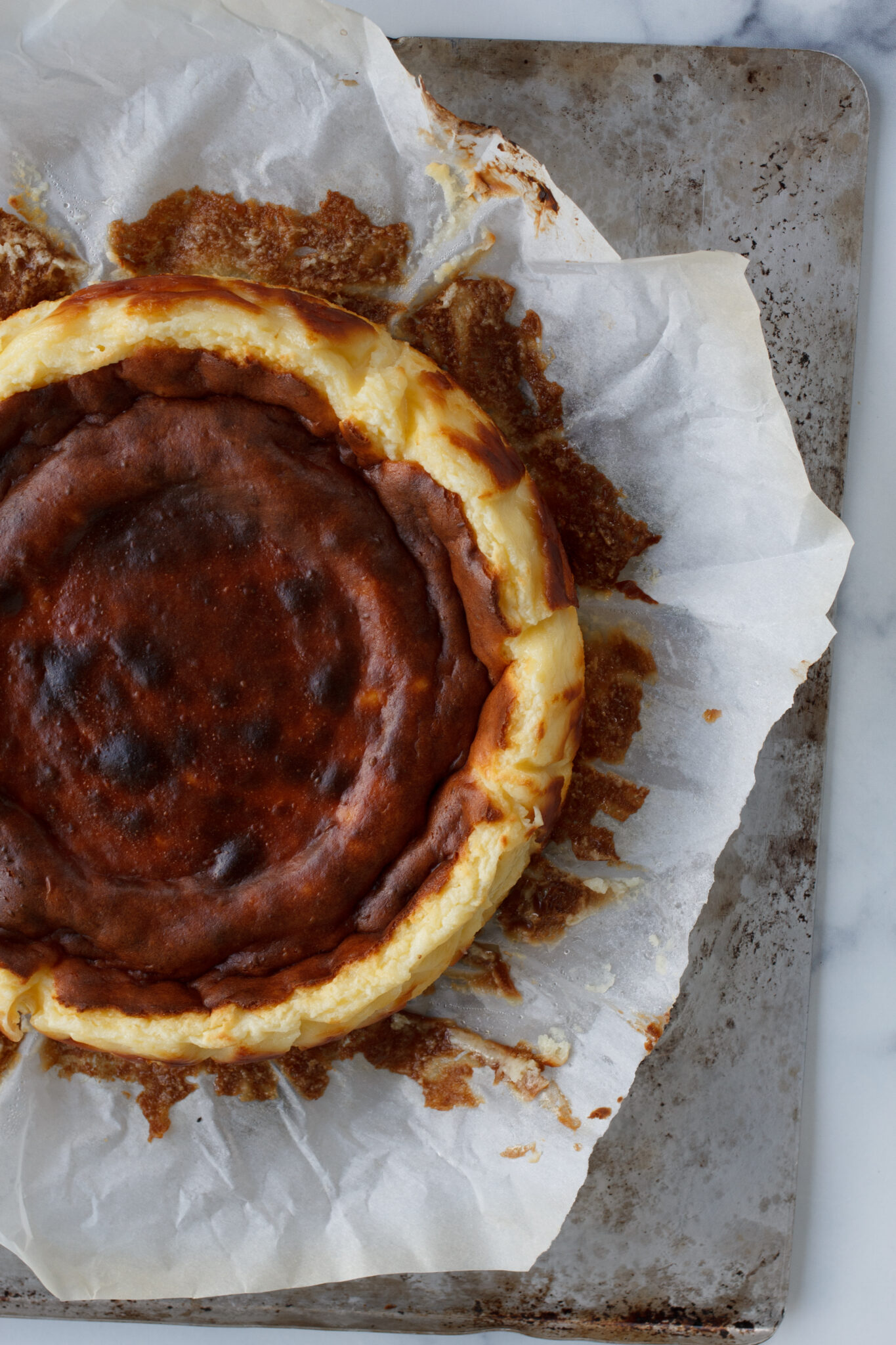Authentic 5 Ingredient Basque Cheesecake | A Bountiful Kitchen