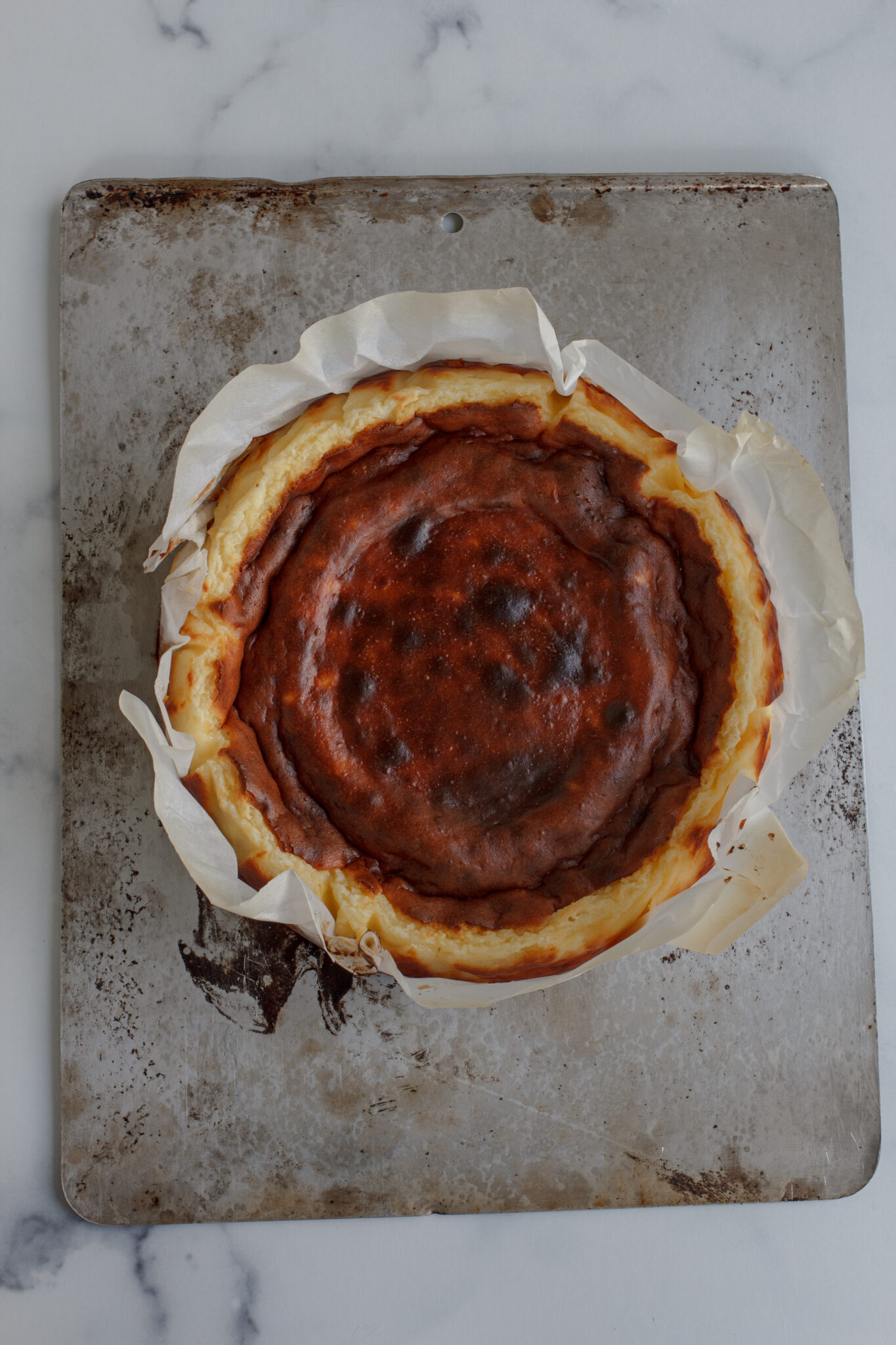 Authentic 5 Ingredient Basque Cheesecake | A Bountiful Kitchen