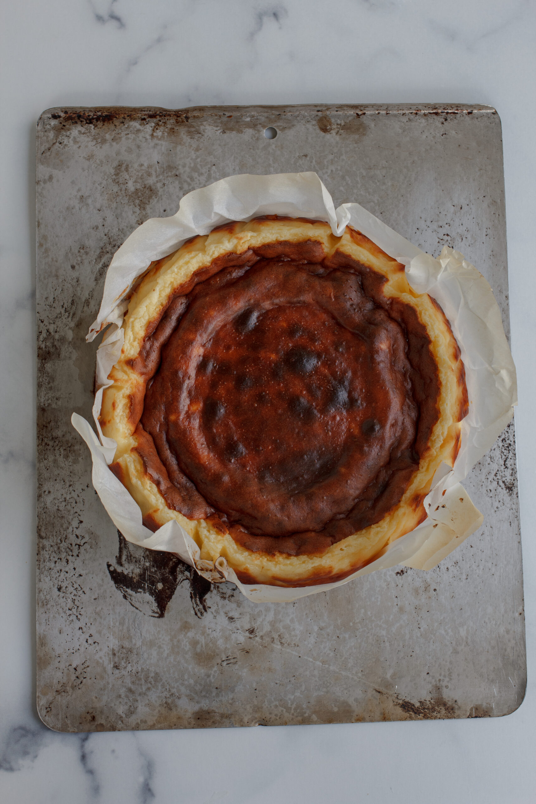 Authentic 5 Ingredient Basque Cheesecake | A Bountiful Kitchen