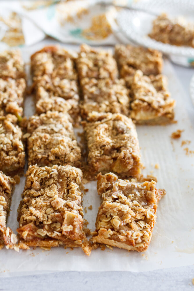 Best Apple Pie Bars with Salted Caramel Sauce