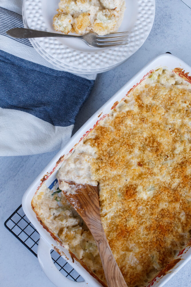 Easy Cheesy Baked Cauliflower Casserole