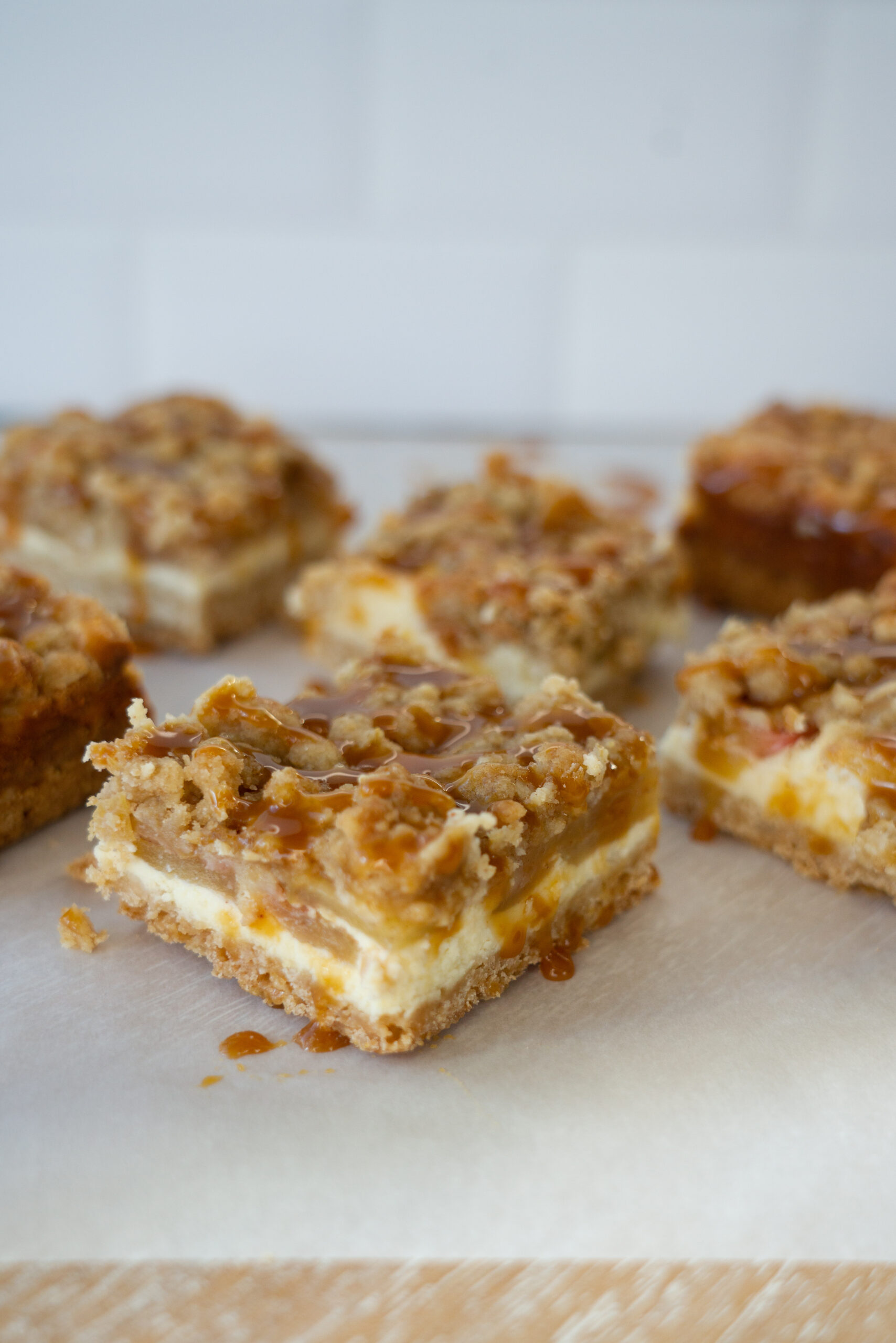 Caramel Apple Cheesecake Bars [abountifulkitchen.com]