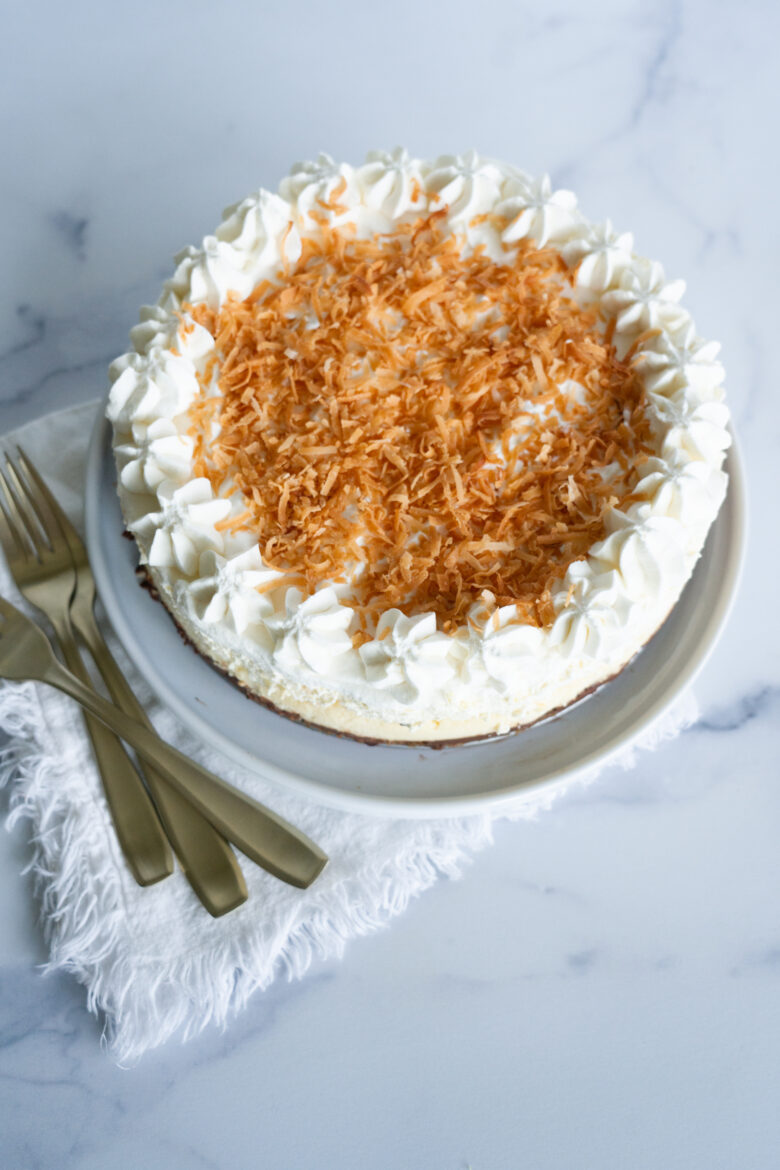 how to freeze a coconut cheesecake