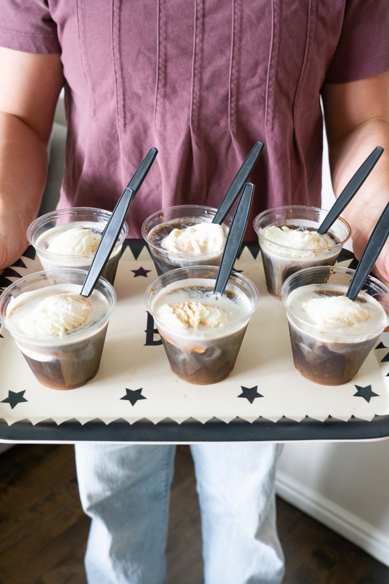Root Beer float made with homemade root beer